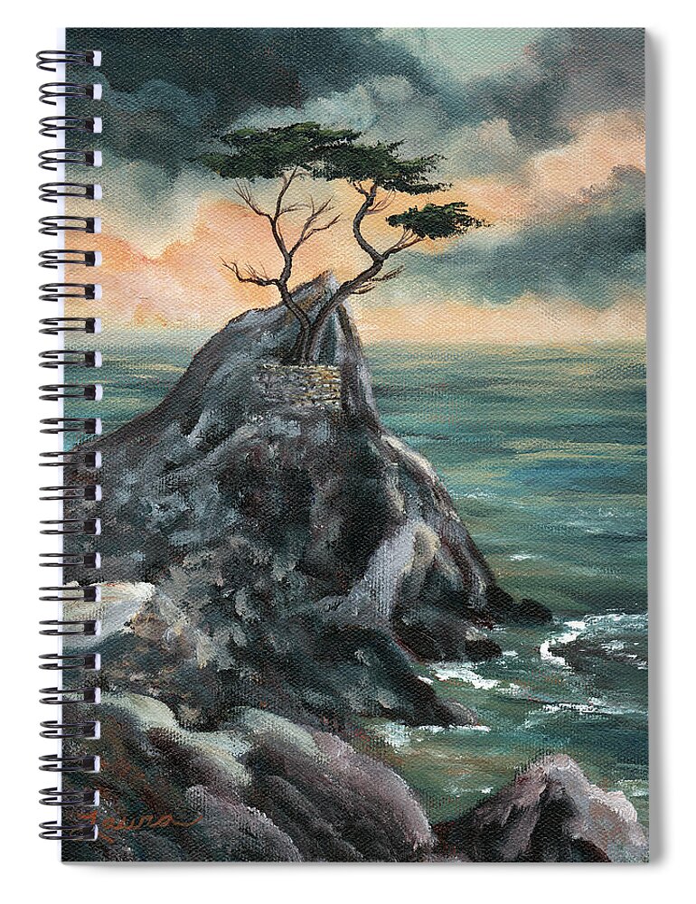 California Spiral Notebook featuring the painting The Coming Light by Laura Iverson