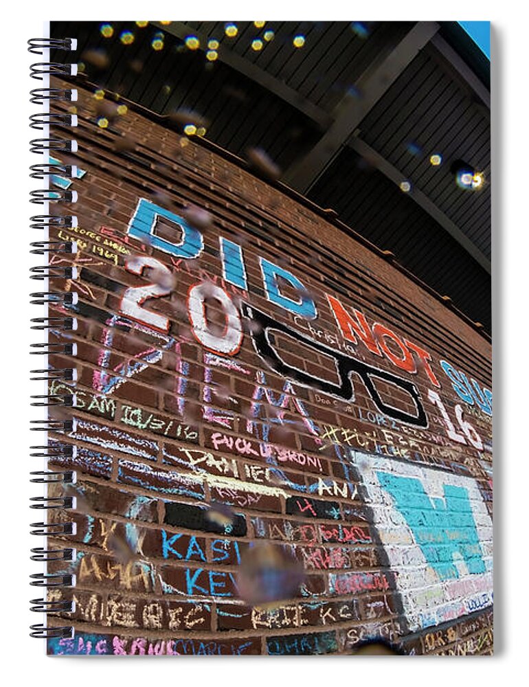 Chalk Art Spiral Notebook featuring the photograph The Cubs Did Not Suck in 2016 by Sven Brogren