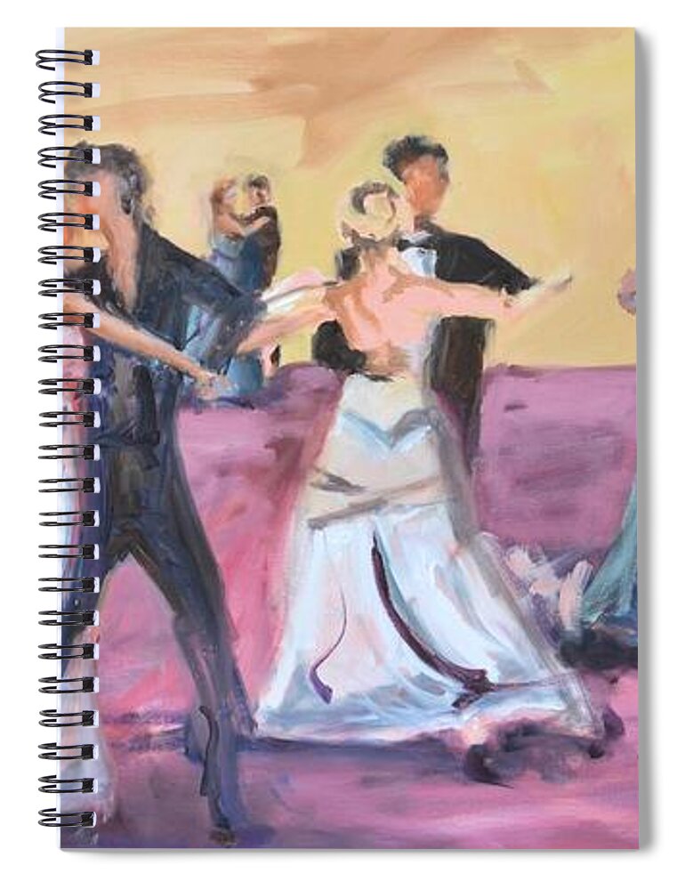 Ballroom Dance Spiral Notebook featuring the painting The Dance by Donna Tuten