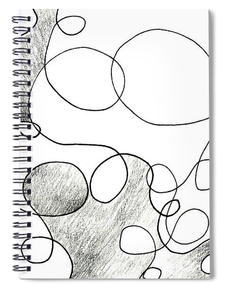 Dance Spiral Notebook featuring the drawing The Dance by Helena Tiainen