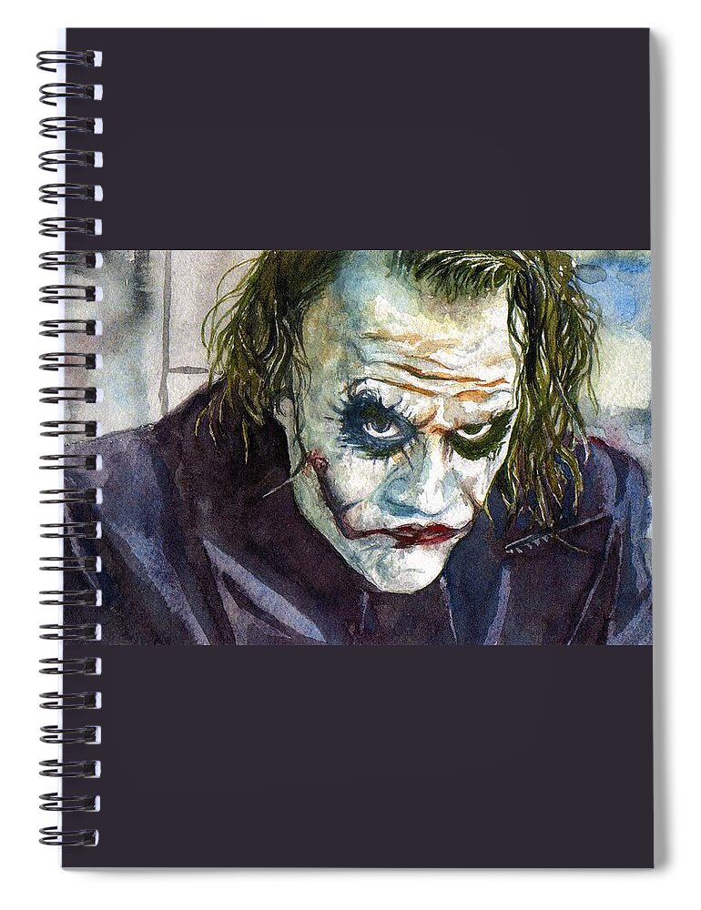 The Dark Knight Spiral Notebook featuring the painting The Dark Knight by Mark Benton
