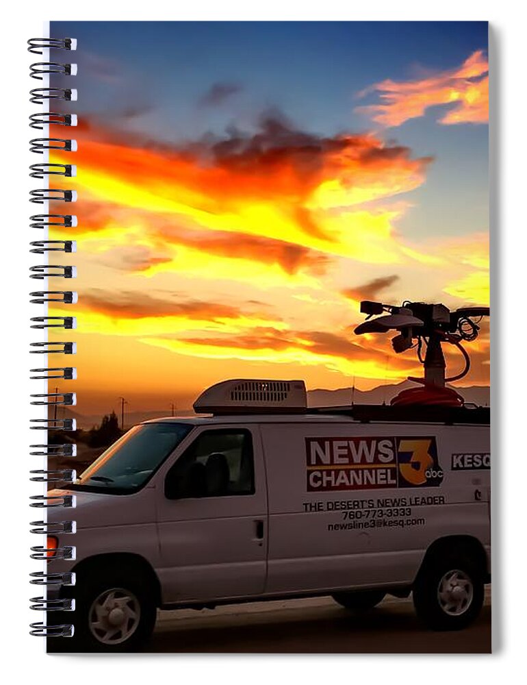 Kesq Spiral Notebook featuring the photograph The Deserts News Leader by Chris Tarpening