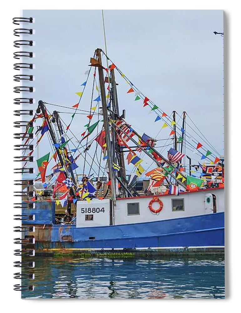 Provincetown Spiral Notebook featuring the photograph The Donna Marie Fishing Boat by Marisa Geraghty Photography