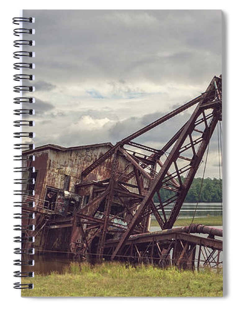 Quincy Mine Spiral Notebook featuring the photograph The Dredge by Steve L'Italien