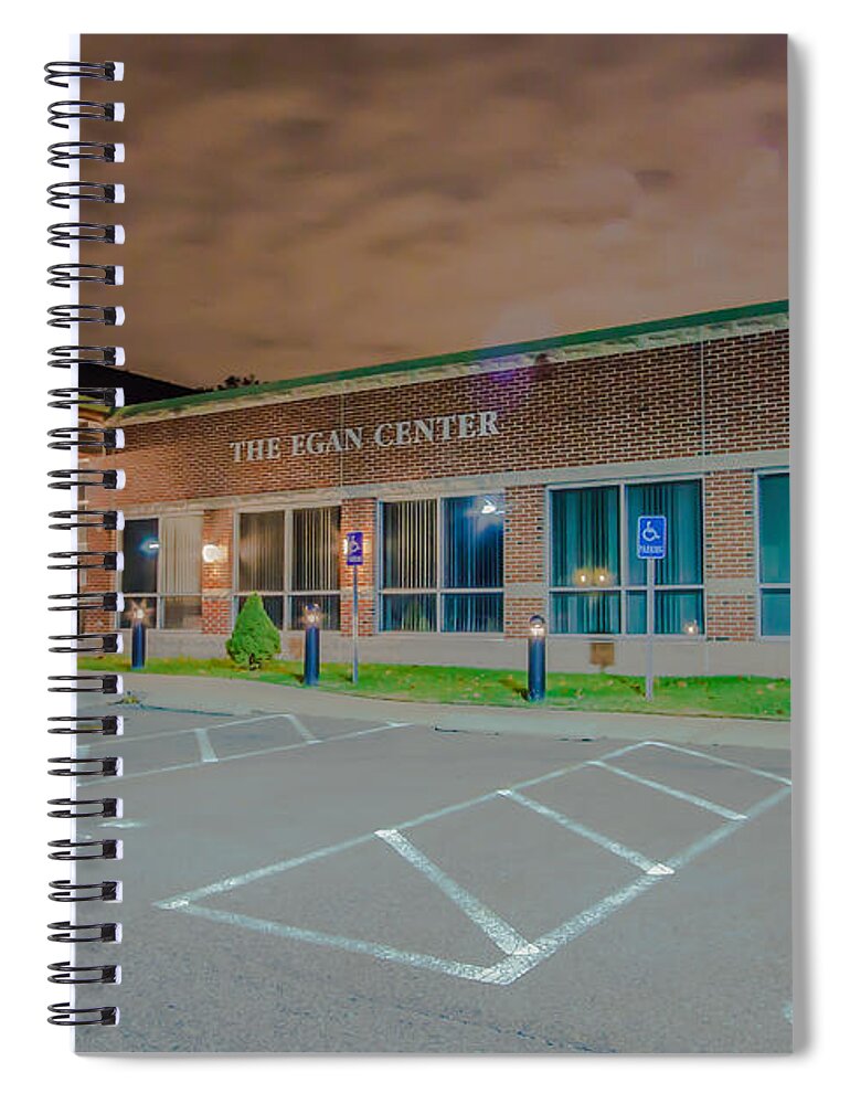 Landscape Spiral Notebook featuring the photograph The Egan Center by Brian MacLean