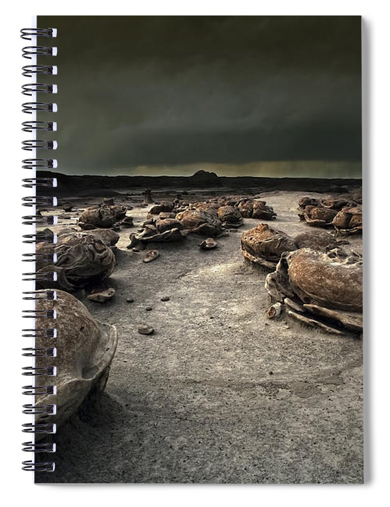 American Southwest Spiral Notebook featuring the photograph The Egg Factory - Bisti Badlands by Keith Kapple