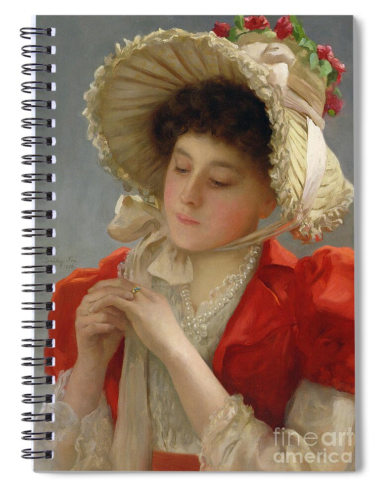 The Engagement Ring Spiral Notebook featuring the painting The Engagement Ring by John Shirley Fox