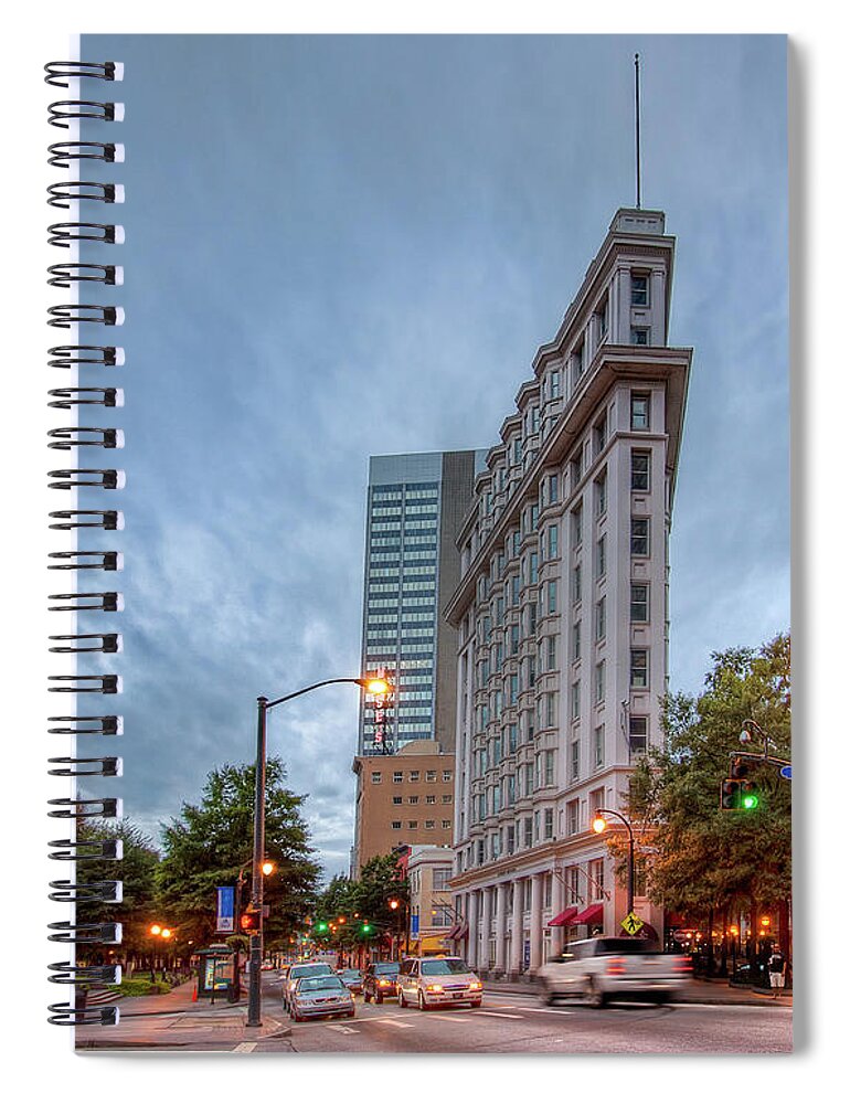 The English--american Building Spiral Notebook featuring the photograph The English--American Building. Atlanta by Anna Rumiantseva