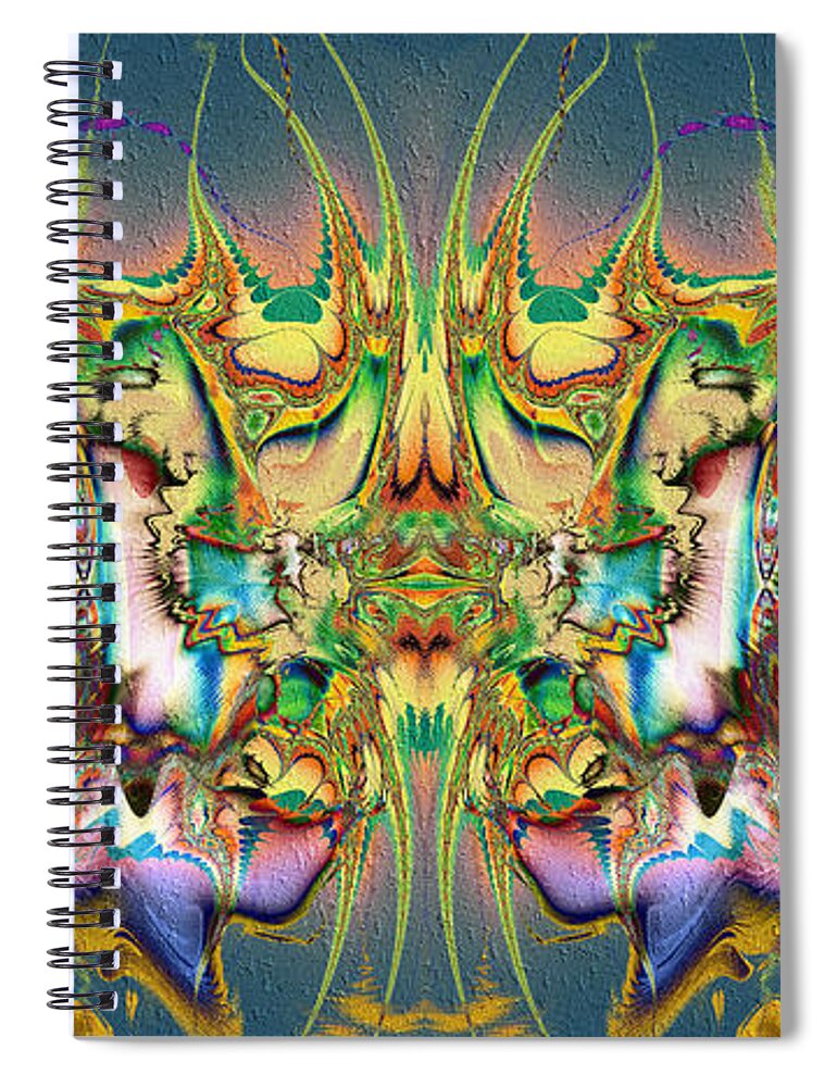 The Event Spiral Notebook featuring the digital art The Event by Kiki Art