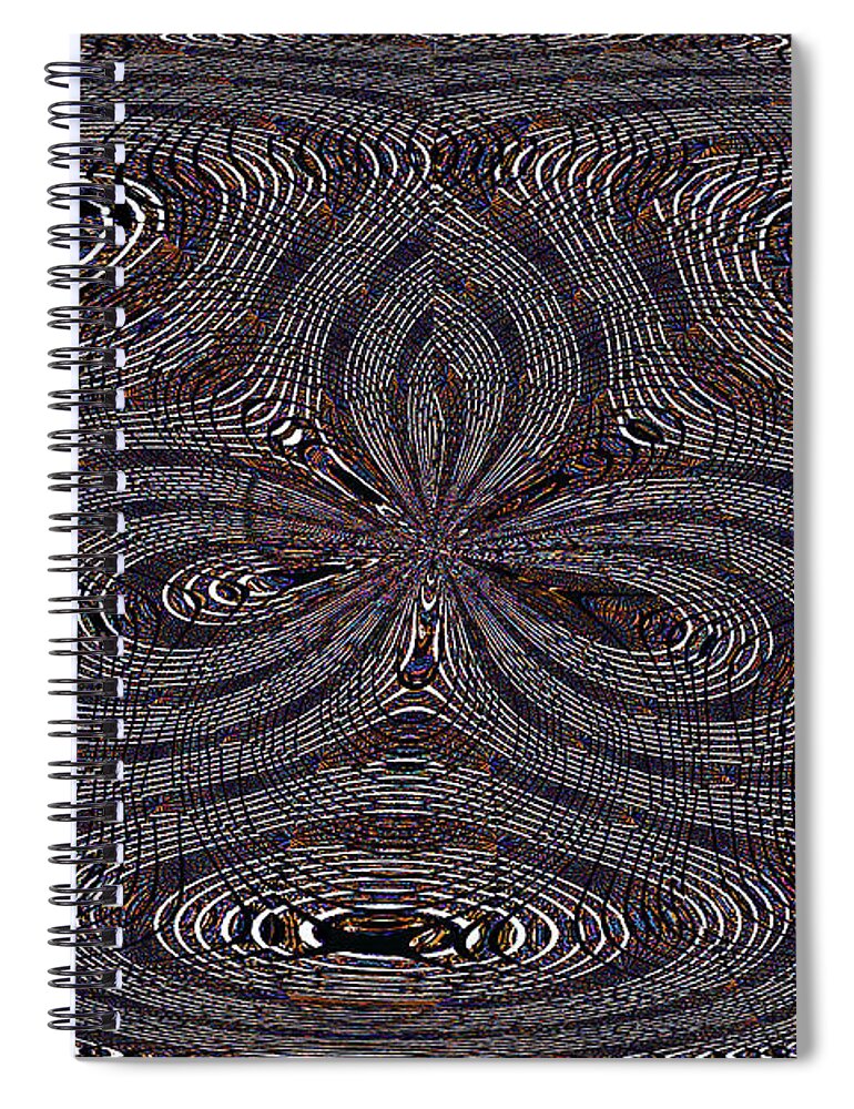 The Face Spiral Notebook featuring the digital art The Face by Tom Janca