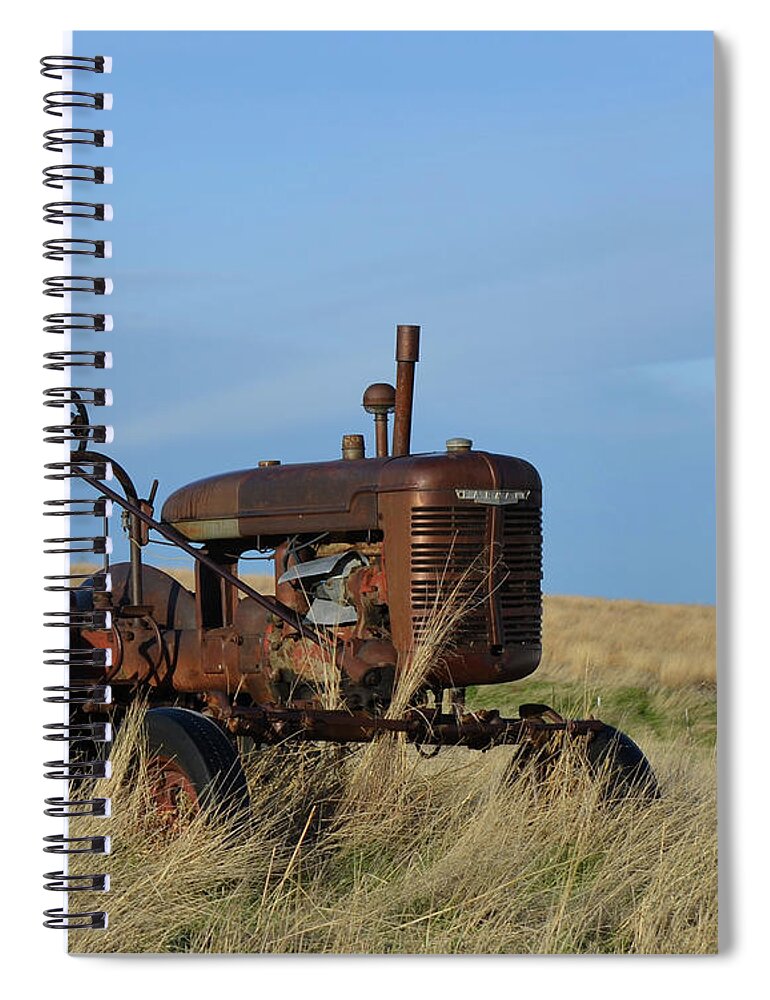 Antique Spiral Notebook featuring the photograph The Farmall Tractor by Whispering Peaks Photography