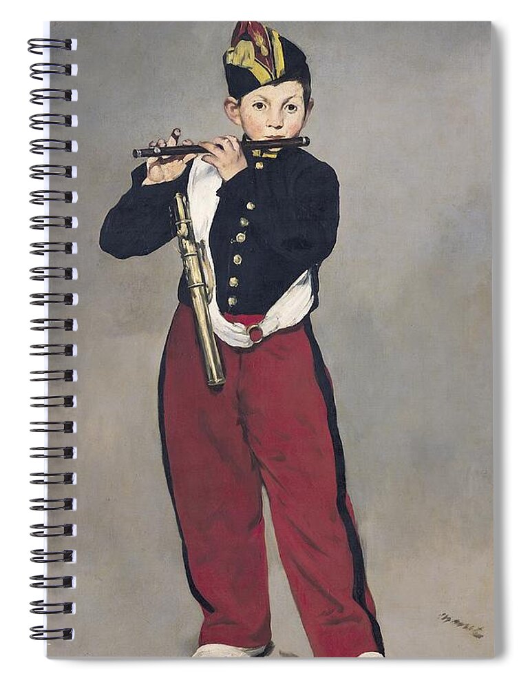 French Spiral Notebook featuring the painting The Fifer by Edouard Manet