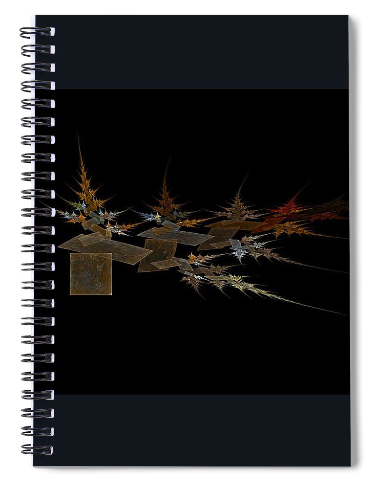 Digital Painting Spiral Notebook featuring the digital art The Forest Dark and Deep by Jackie Mueller-Jones