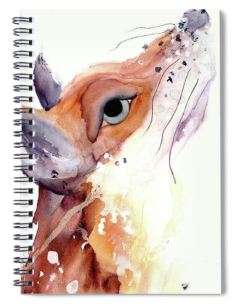 Colorado Spiral Notebook featuring the painting The Fox by Dawn Derman