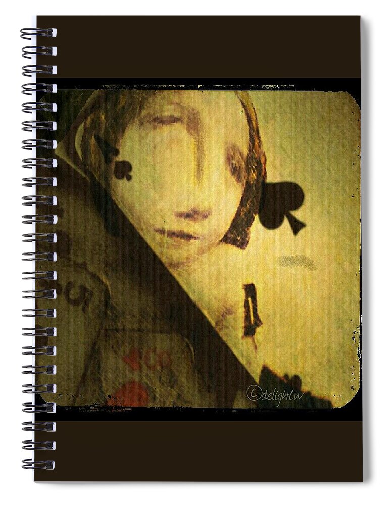 Face Spiral Notebook featuring the digital art The Game by Delight Worthyn