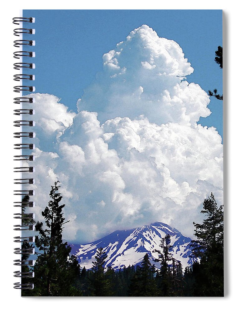Mountain Spiral Notebook featuring the digital art The Gathering by Vicki Lea Eggen