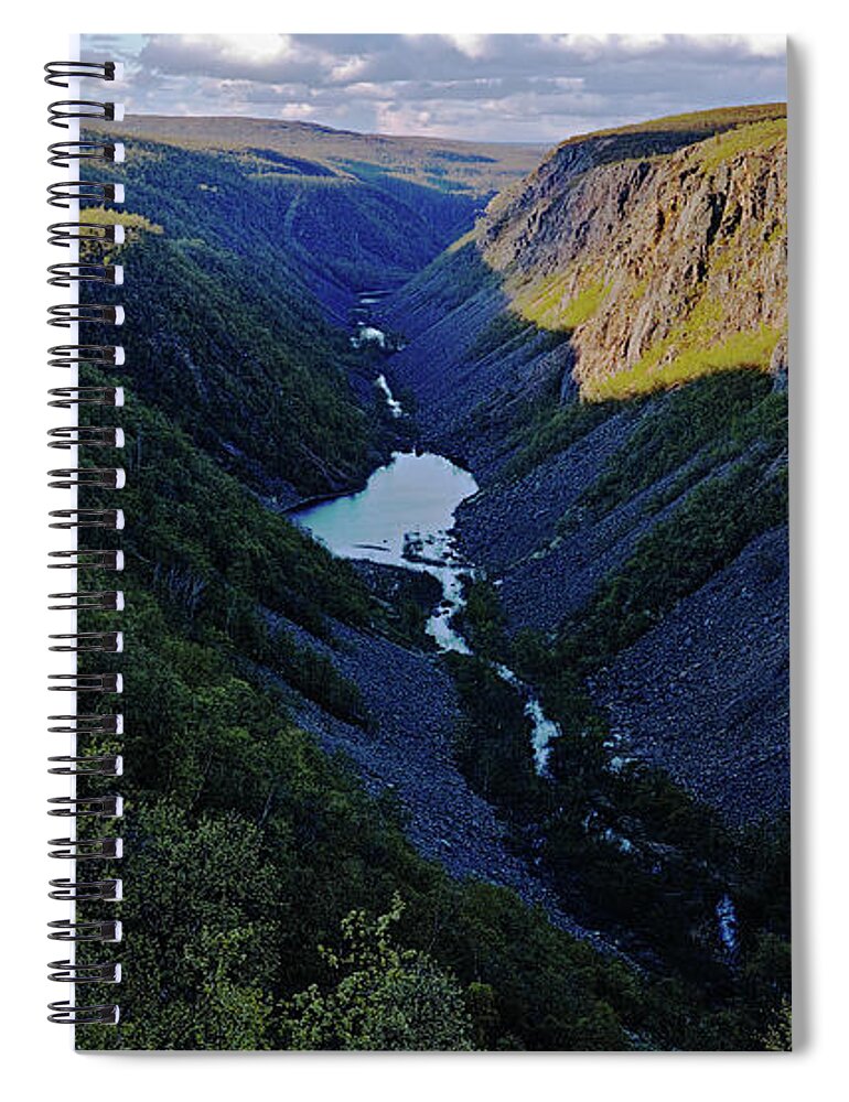 Geavvu Spiral Notebook featuring the photograph The Geavvu Canyon Afternoon by Pekka Sammallahti