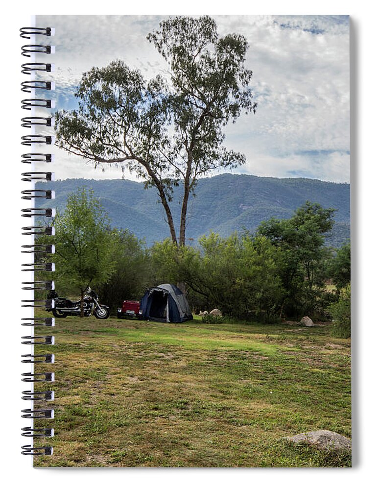 Motorbike Spiral Notebook featuring the photograph The Good Life by Linda Lees