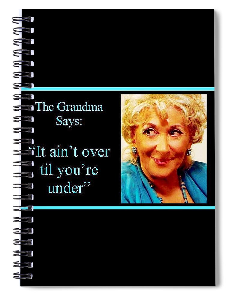  Spiral Notebook featuring the painting The Grandma over and under by Jordana Sands