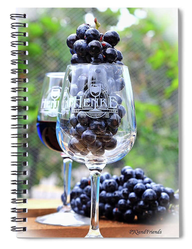 Henke Winery #6 Urban Winery In Us Spiral Notebook featuring the photograph The Grapes are In by PJQandFriends Photography