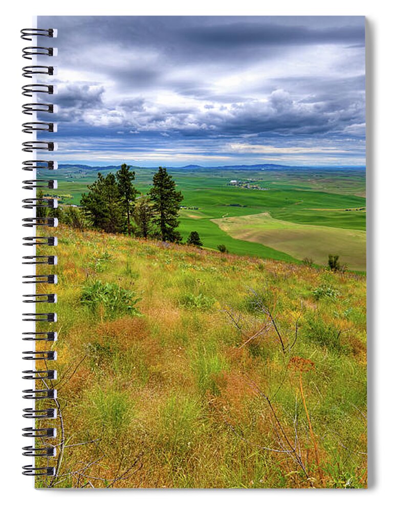 The Grasses Of Kamiak Butte Spiral Notebook featuring the photograph The Grasses of Kamiak Butte by David Patterson