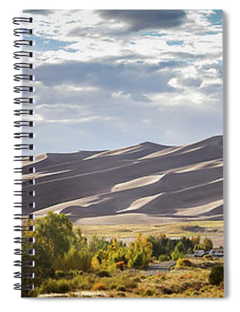 Colorado Spiral Notebook featuring the photograph The Great Sand Dunes Triptych - Part 1 by Tim Stanley