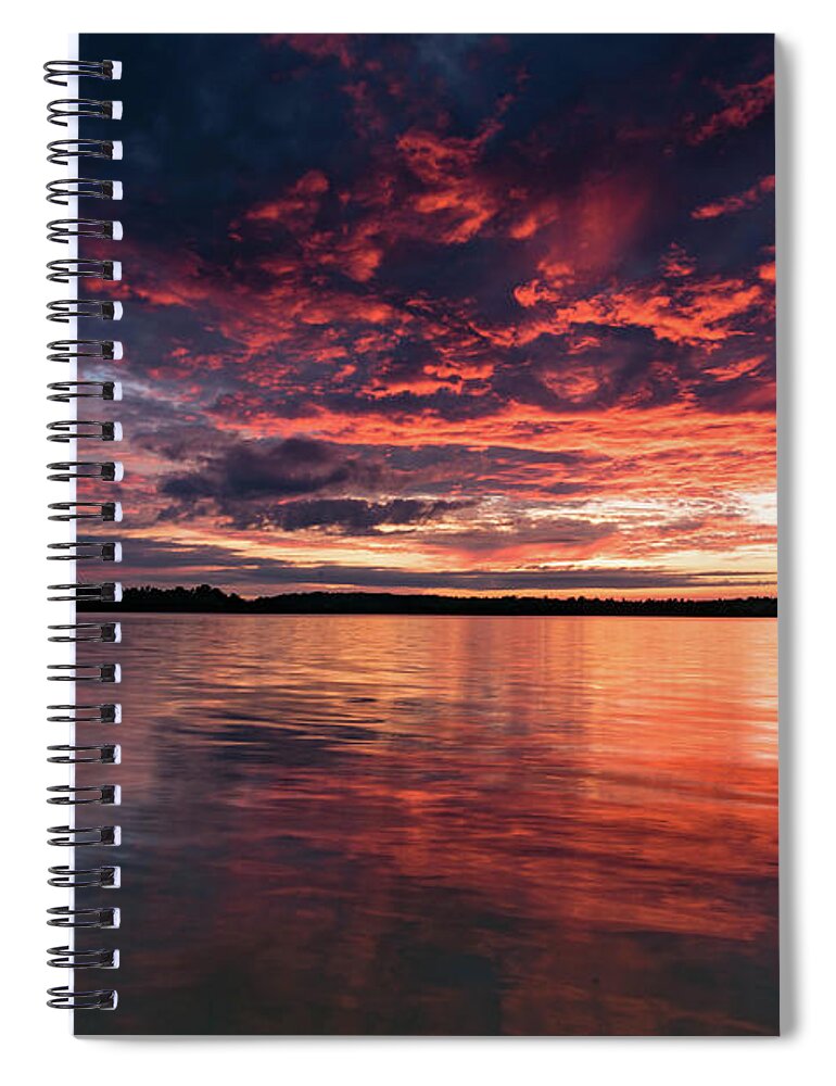 Sunset Spiral Notebook featuring the photograph The Greatest Magic Show by Jody Partin