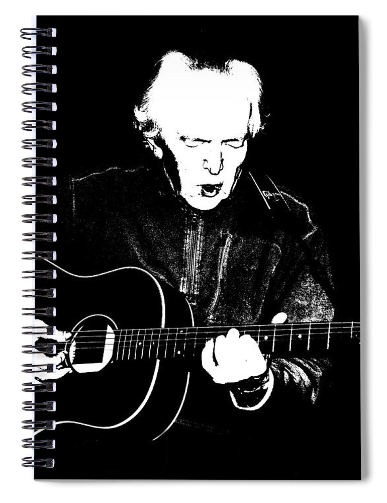 Guitar Spiral Notebook featuring the photograph The Guitarist by Mim White