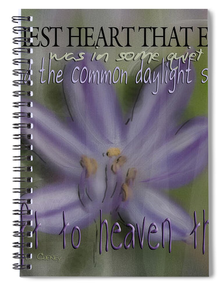 Purple Spiral Notebook featuring the photograph The Happiest Heart That Ever Beat by Vicki Ferrari