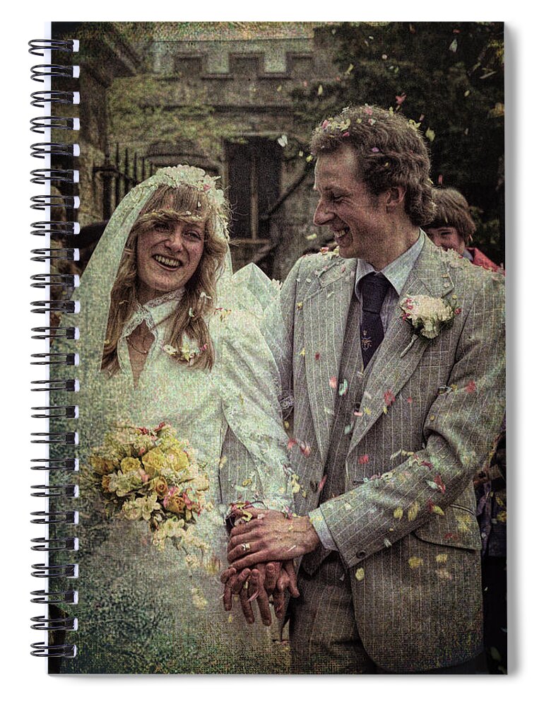 Wedding Spiral Notebook featuring the photograph The happy couple by Ron Harpham