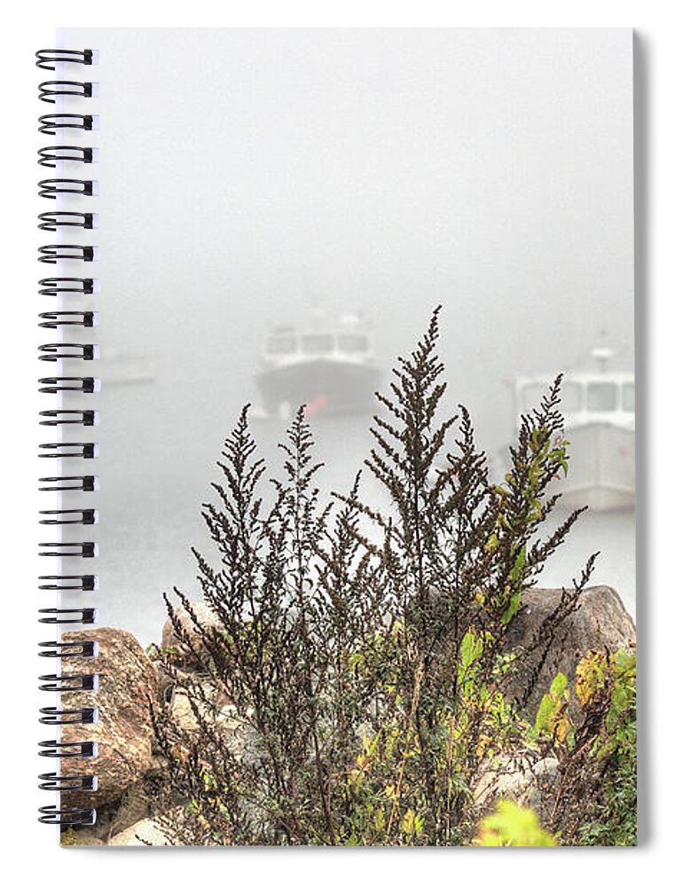 Monhegan Island Spiral Notebook featuring the photograph The Harbor by Tom Cameron