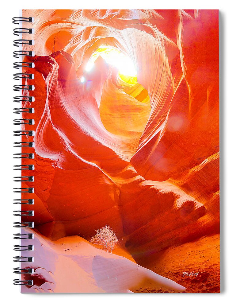 Rock Spiral Notebook featuring the photograph The Heart of the Canyon by Fred J Lord