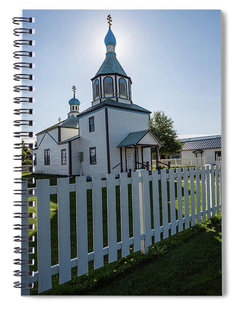 The Holy Assumption Russian Orthodox Church Spiral Notebook featuring the photograph The Holy Assumption Russian Orthodox Church by Eva Lechner