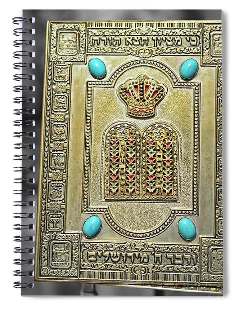 The Holy Scriptures Spiral Notebook featuring the photograph The Holy Scriptures by Olga Hamilton