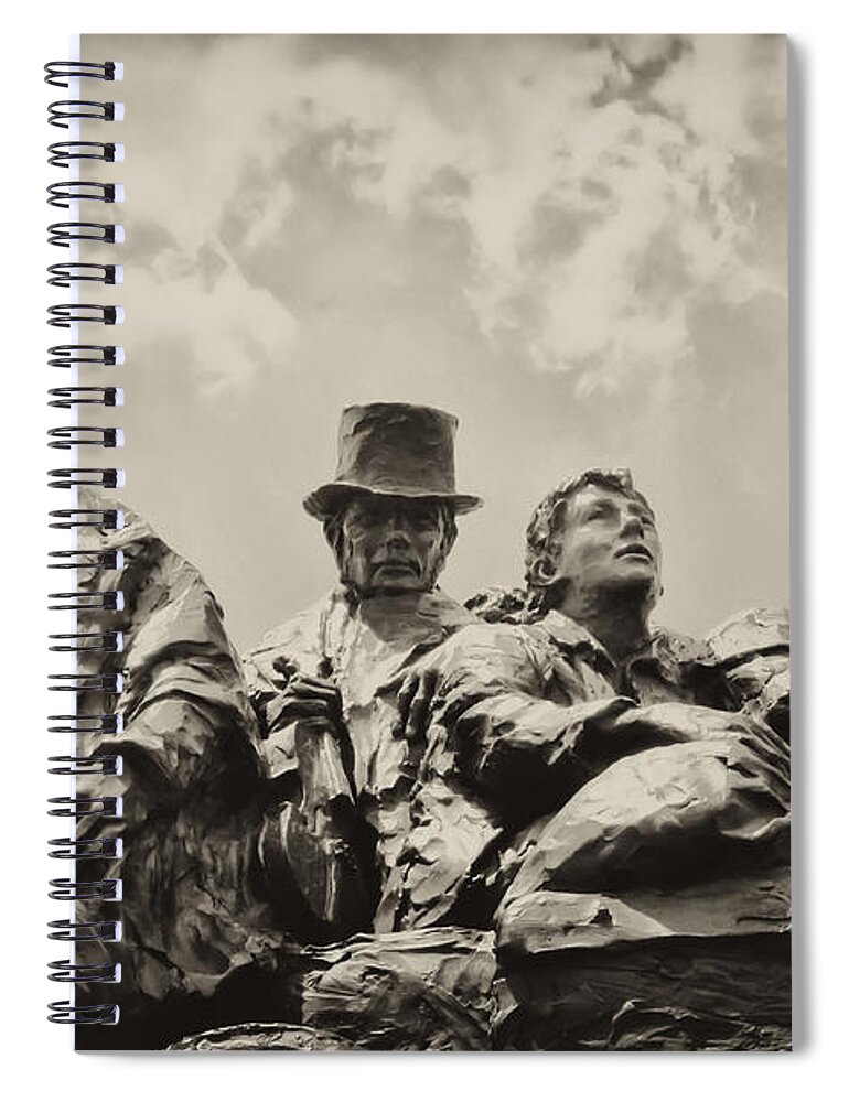 Philadelphia Spiral Notebook featuring the photograph The Irish Emigration by Bill Cannon