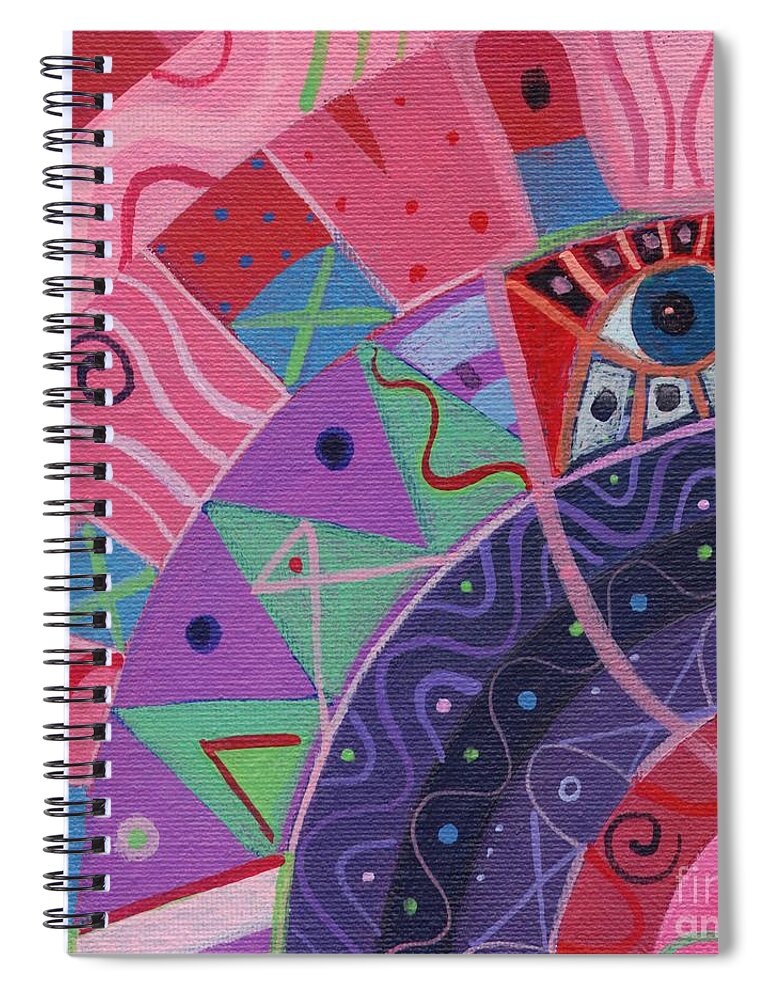 Joy Of Design Spiral Notebook featuring the painting The Joy of Design X X X V I I by Helena Tiainen