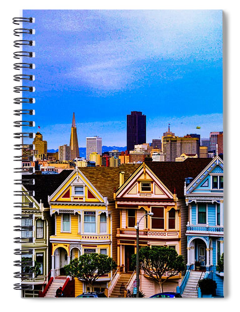 Alamo Square Spiral Notebook featuring the photograph The Ladies of Alamo Square by Paul LeSage