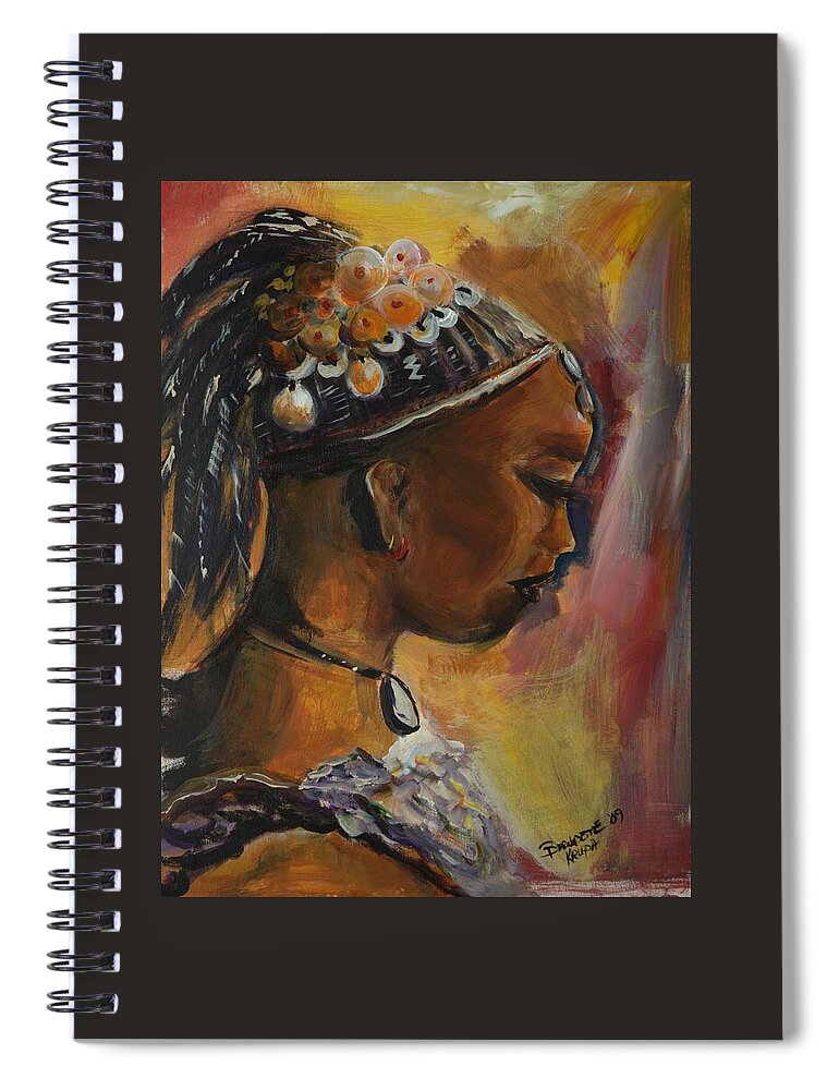 Lady Spiral Notebook featuring the painting The Lady by Bernadette Krupa