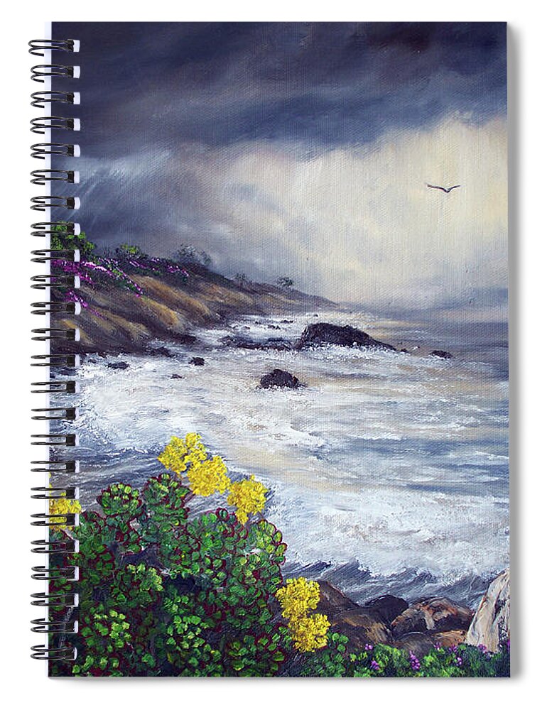 California Spiral Notebook featuring the painting The Last Storm by Laura Iverson