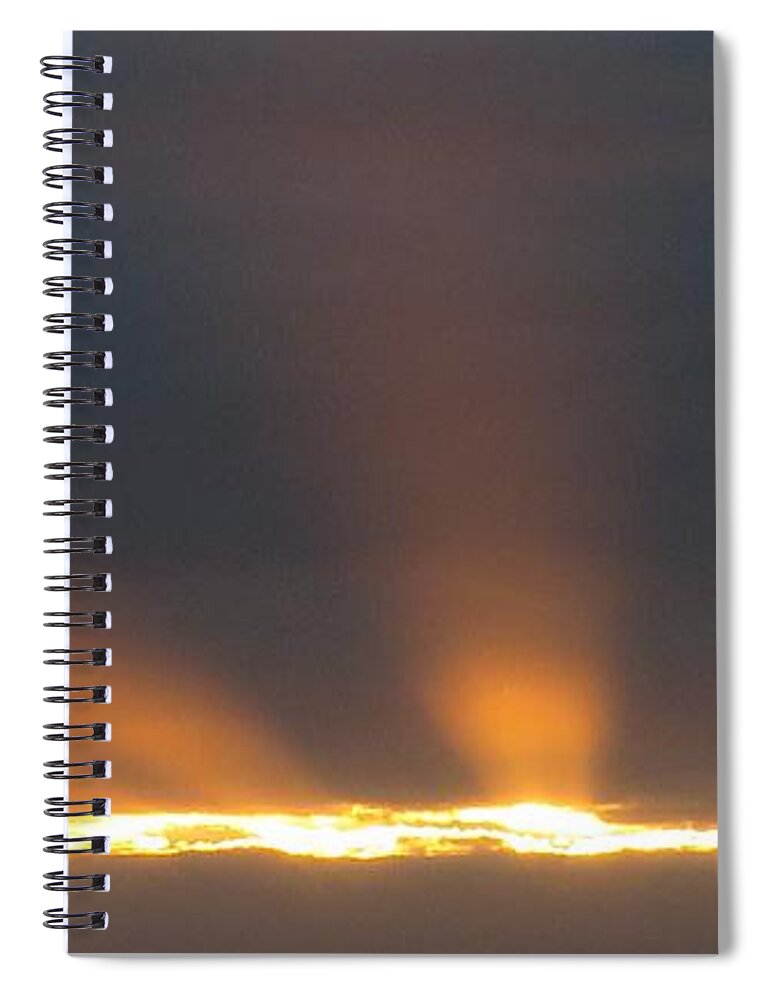 Sun Spiral Notebook featuring the photograph The Last Sun Rays by John Topman