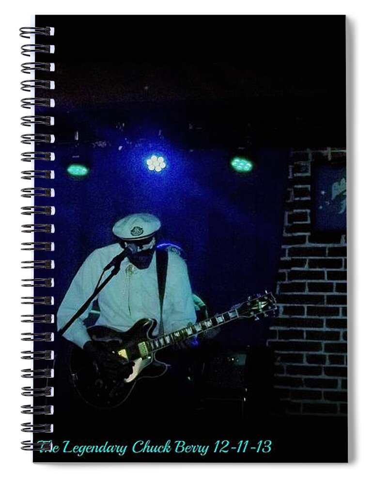  Spiral Notebook featuring the photograph The Legendary Chuck Berry 2 by Kelly Awad