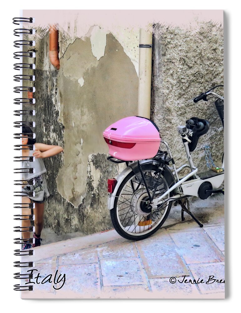 Vieste Spiral Notebook featuring the digital art The Life.Vieste.Italy by Jennie Breeze