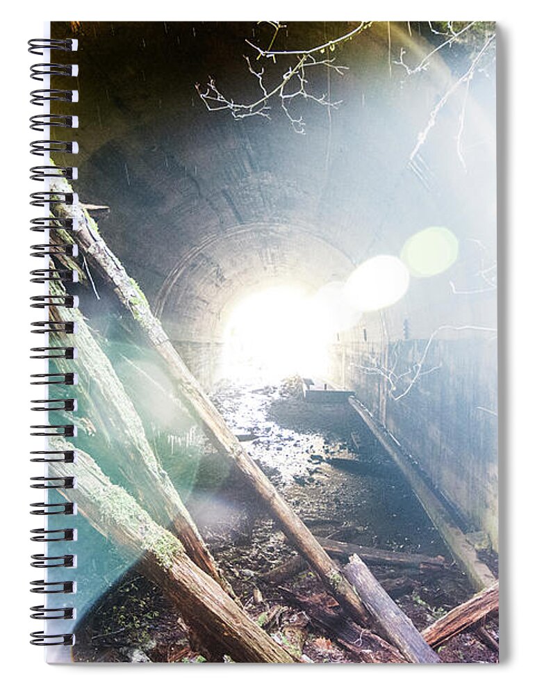 Lights Spiral Notebook featuring the photograph The Light at the End of the Tunnel 2 by Pelo Blanco Photo