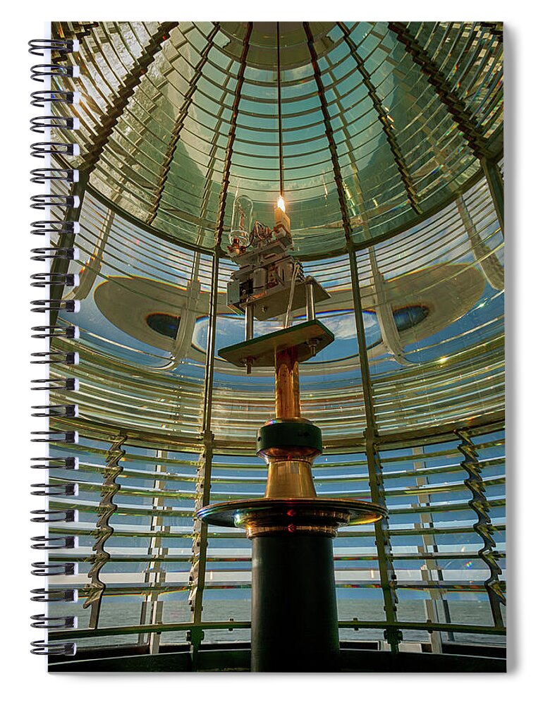 Yaquina Head Lighthouse Spiral Notebook featuring the photograph The Light Within by Mary Jo Allen
