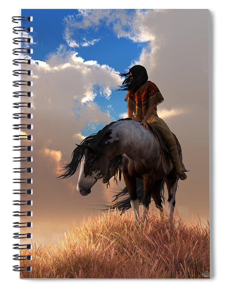 The Long Journey Home Spiral Notebook featuring the digital art The Long Journey Home by Daniel Eskridge