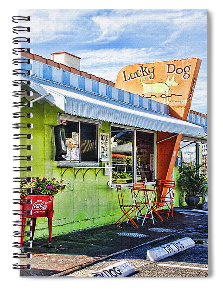 Lucky Dog Diner Spiral Notebook featuring the photograph The Lucky Dog Diner by HH Photography of Florida