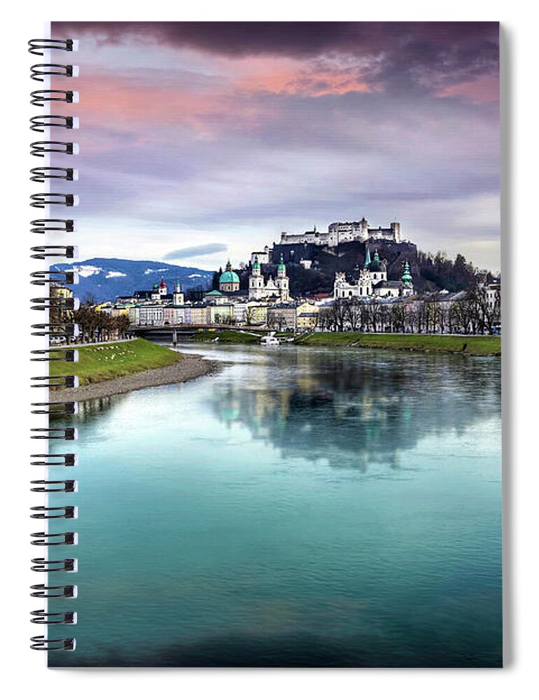 Salzburg Spiral Notebook featuring the photograph The Magic of Salzburg by Carol Japp