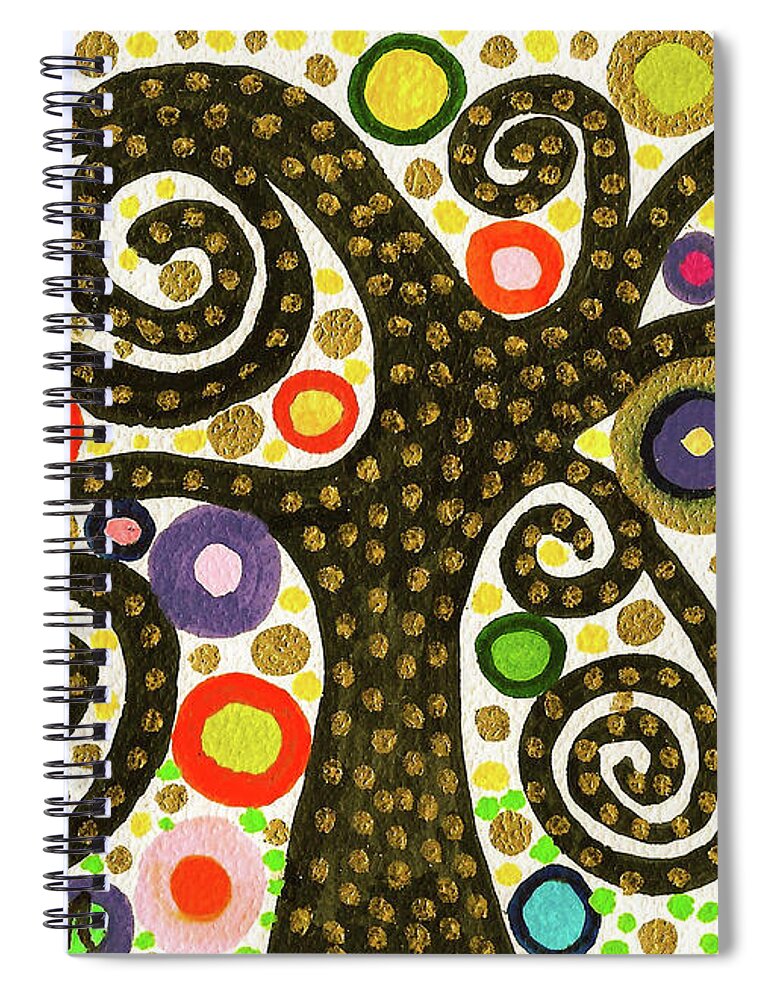 Original Drawing Spiral Notebook featuring the drawing The Magical, Mystical Bubble Tree by Susan Schanerman
