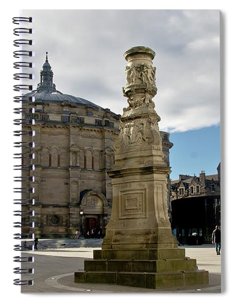 Hall Spiral Notebook featuring the photograph The Mc Ewan Hall and Bristo Square by Elena Perelman