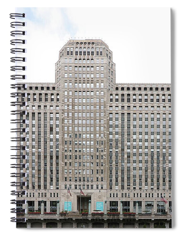 The Merchandise Mart Spiral Notebook featuring the photograph The Merchandise Mart by Jackson Pearson